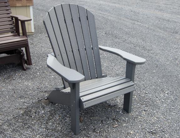 Adirondack Chair in Dark Grey Poly Lumber