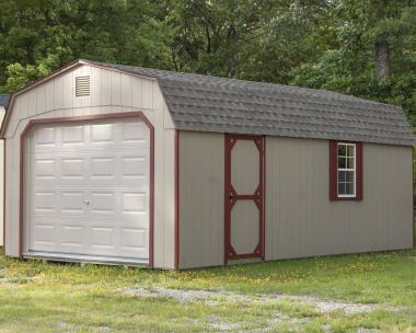 12x24 One-Car Garage with Gambrel Barn Roof