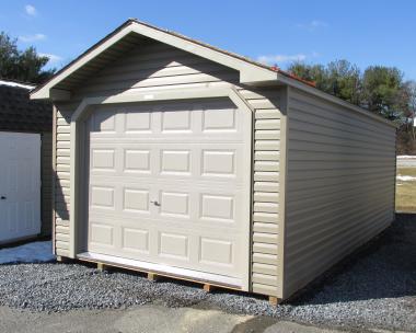 12X24 VINYL PEAK GARAGE AT PINE CREEK STRUCTURES IN YORK, PA.