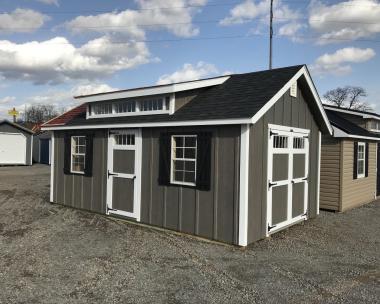 12x20 Cape Cod with Dormer, Loft and Shelves