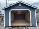 14x32 Peak Garage w Loft, Shelves and Clear Ridge Cap